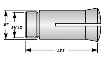 20C Collet 5/32 Square